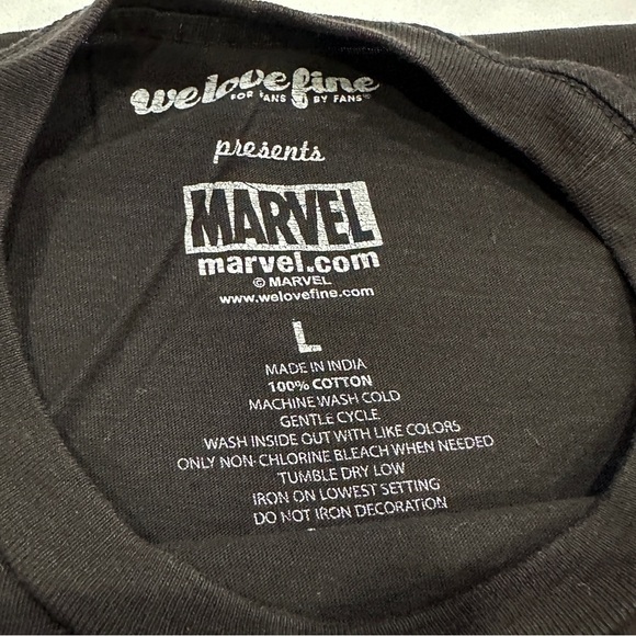 WeLoveFine Marvel Deadpool Black Graphic T-shirt - Picture 3 of 6